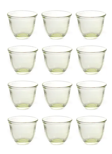 12Pcs 60ml Moon Light Glass Cups HB-2318 - Green