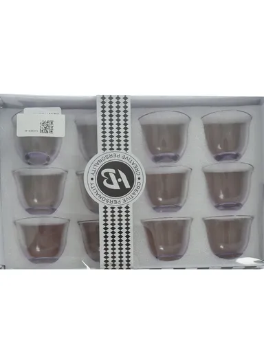 12Pcs 60ml Moon Light Glass Cups HB-2318 - Green