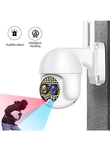2.0MP PTZ Wireless Wifi IP Camera WITH ZOOM &amp; AUTO TRACKING FUNCTIONS With Full Color Day &amp; Night VISION, Audible Alarm (APP: ICAM365) C-P12-59-2