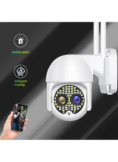 2.0MP PTZ Wireless Wifi IP Camera WITH ZOOM &amp; AUTO TRACKING FUNCTIONS With Full Color Day &amp; Night VISION, Audible Alarm (APP: ICAM365) C-P12-59-2