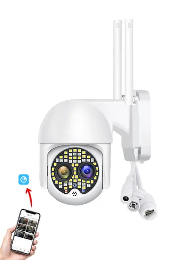 2.0MP PTZ Wireless Wifi IP Camera WITH ZOOM &amp; AUTO TRACKING FUNCTIONS With Full Color Day &amp; Night VISION, Audible Alarm (APP: ICAM365) C-P12-59-2