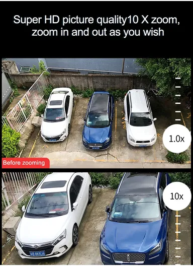 2.0MP IP66 Waterproof SMART AUTO Tracking Wireless Wifi IP PTZ DUAL-LENS Camera With DAY &amp; NIGHT FULL COLOR VISION, ZOOM, WARNING Sound &amp; Light Alarm (APP: ICAM365) C-P19-135