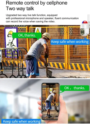 2.0MP IP66 Waterproof SMART AUTO Tracking Wireless Wifi IP PTZ DUAL-LENS Camera With DAY &amp; NIGHT FULL COLOR VISION, ZOOM, WARNING Sound &amp; Light Alarm (APP: ICAM365) C-P19-135