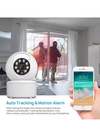 4.0MP Smart Double-Light PTZ IP WiFi Indoor Camera With Full-Color Night Vision (APP: ICSEE) R7-40R