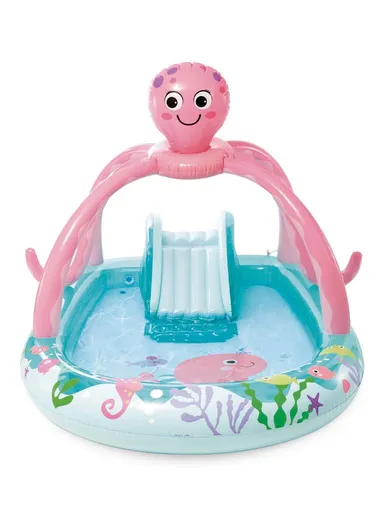 Friendly Octopus Fancy Play Center Pool with Water Slide 56138 (L234 x W183 x H150)cm