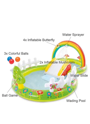 2+Years My Garden Inflatable Play Center with Slide 57154 (L290 x W180 x H100)cm