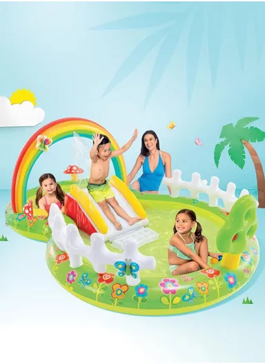 2+Years My Garden Inflatable Play Center with Slide 57154 (L290 x W180 x H100)cm