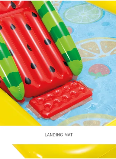 Inflatable Lightweight Fruits Play Centre With Slide &amp; Sprinkler 57158NP (L240 x W180 x H91)cm
