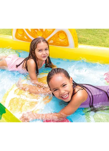 Inflatable Lightweight Fruits Play Centre With Slide &amp; Sprinkler 57158NP (L240 x W180 x H91)cm