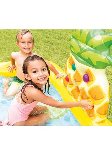Inflatable Lightweight Fruits Play Centre With Slide &amp; Sprinkler 57158NP (L240 x W180 x H91)cm