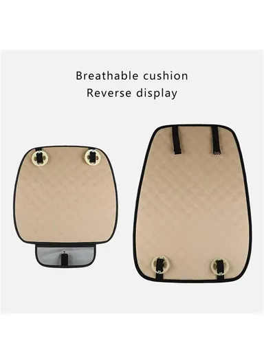 4Pcs/Set 2 x Car Front Seat Cover+2 x Car Seat Back Cushion for Leg Pressure &amp; Back Pain Relief - Black+Blue