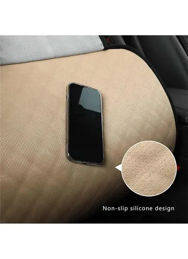 4Pcs/Set 2 x Car Front Seat Cover+2 x Car Seat Back Cushion for Leg Pressure &amp; Back Pain Relief - Black+Blue