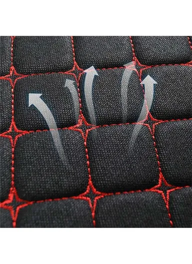 4Pcs/Set 2 x Car Front Seat Cover+2 x Car Seat Back Cushion for Leg Pressure &amp; Back Pain Relief - Black+Blue