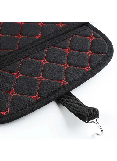 4Pcs/Set 2 x Car Front Seat Cover+2 x Car Seat Back Cushion for Leg Pressure &amp; Back Pain Relief - Black+Blue