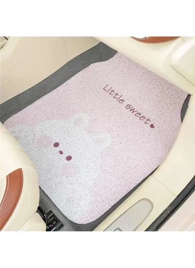 4Pcs Set Vehicle Floor Protector Mats For Front &amp; Rear Non-slip Wire Loop Car Interior Carpet - Chubby Rabbit