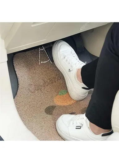 4Pcs Set Vehicle Floor Protector Mats For Front &amp; Rear Non-slip Wire Loop Car Interior Carpet - Capybara