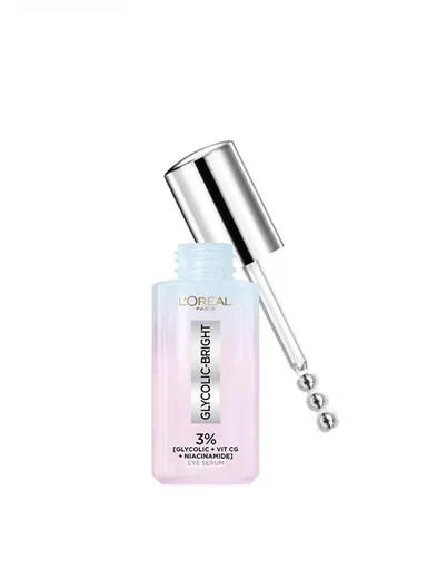 Glycolic Eye Serum [3% Glycolic Acid + Vitamin CG + Niacinamide] For Dark Circles, Brighten Eyes 20ml