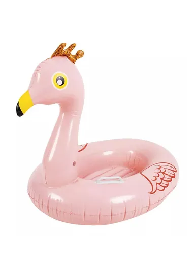 107x71x79cm 3+ Years Inflated 3 Air Chambers Flamingo Boat Ride-on 45KG Maximum Loading 35189