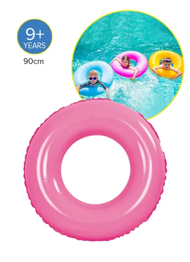 90cm 9+ Years Swim Ring Tube For Kids 47260 - Pink