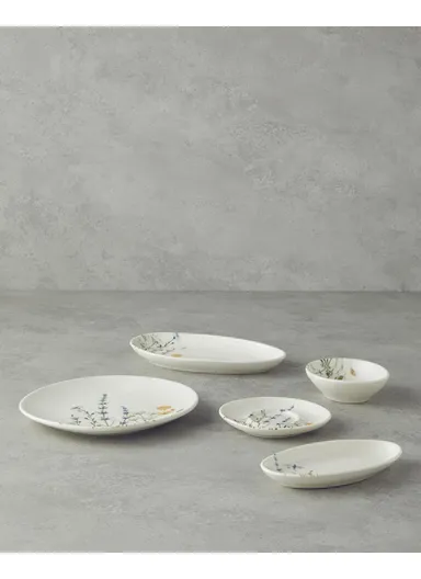 Balmy Porcelain 20 Piece Breakfast Set For 6 Persons Blue-Yellow