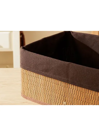 Gina Bamboo Basket 20x15x10 cm Dark Brown