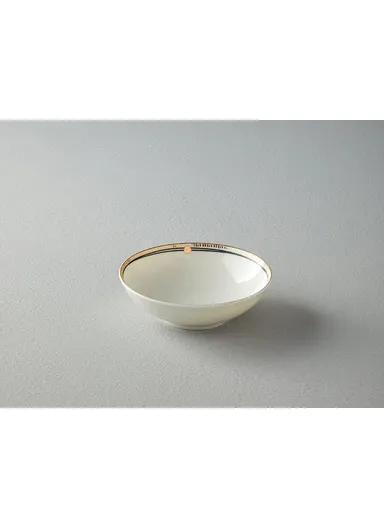 Modern Glow Bone China Bowl 15 cm Black
