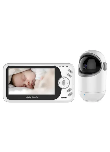 2.4GHz 720P Two-Way Wireless Baby Monitor With 4.3" LCD Screen, VOX Mode, 8 Songs, Night Vision, Alarm &amp; Temperature Display VB801