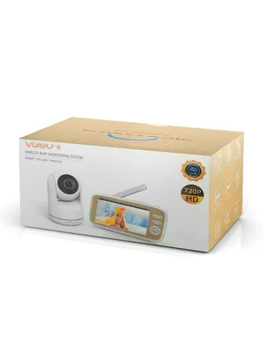 2.4GHz 720P HD Two-Way Wireless Baby Monitor With 5" LCD Screen, VOX Mode, 8 Songs, Night Vision, 3 Zoom, Alarm &amp; Temperature Display VB803