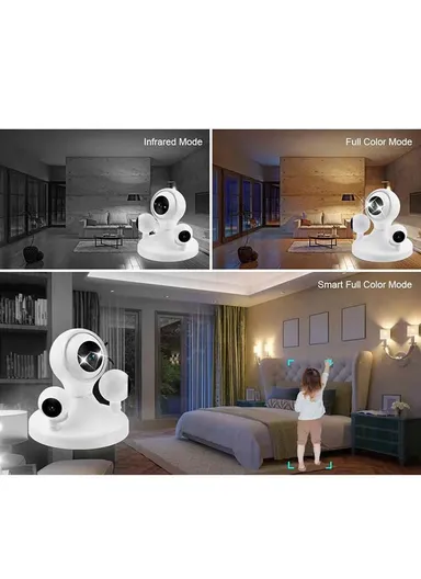 Three-Screen 2.0MP WiFi IP PTZ Indoor Security Dome Camera With Night Vision (APP: IPC360HOME) PT340-PW-2-B