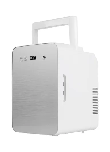 12L Car 12V DC/Home 220V AC Dual-Use Portable Front Glass Door Mini Refrigerator Fridge With Hot/Cold Switch Adjustment, Touch Panel &amp; Digital Display Temperature For Cars, Boats, Bedrooms, Offices, Camping, Picnics,