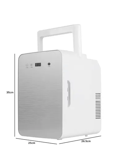 12L Car 12V DC/Home 220V AC Dual-Use Portable Front Glass Door Mini Refrigerator Fridge With Hot/Cold Switch Adjustment, Touch Panel &amp; Digital Display Temperature For Cars, Boats, Bedrooms, Offices, Camping, Picnics,