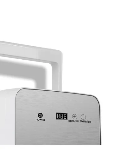 12L Car 12V DC/Home 220V AC Dual-Use Portable Front Glass Door Mini Refrigerator Fridge With Hot/Cold Switch Adjustment, Touch Panel &amp; Digital Display Temperature For Cars, Boats, Bedrooms, Offices, Camping, Picnics,