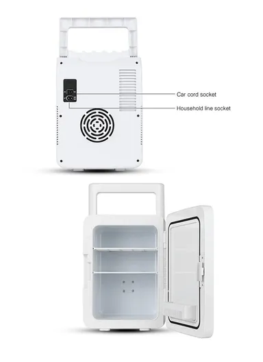 12L Car 12V DC/Home 220V AC Dual-Use Portable Front Glass Door Mini Refrigerator Fridge With Hot/Cold Switch Adjustment, Touch Panel &amp; Digital Display Temperature For Cars, Boats, Bedrooms, Offices, Camping, Picnics,