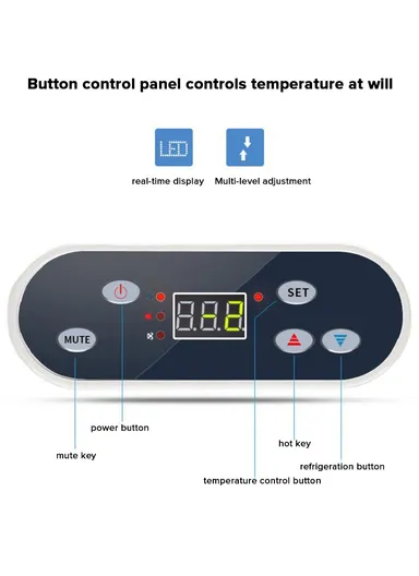 12L DC/AC 12V/24V/220V Dual-Core Portable Compact Mini Refrigerator, Fridge Cooler With -10°C to 65°C Temperature Adjustment, Shoulder Strap &amp; Temperature Digital Display For Home, Cars, Boats, Trucks, Bedrooms, Offi