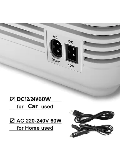 12L DC/AC 12V/24V/220V Dual-Core Portable Compact Mini Refrigerator, Fridge Cooler With -10°C to 65°C Temperature Adjustment, Shoulder Strap &amp; Temperature Digital Display For Home, Cars, Boats, Trucks, Bedrooms, Offi