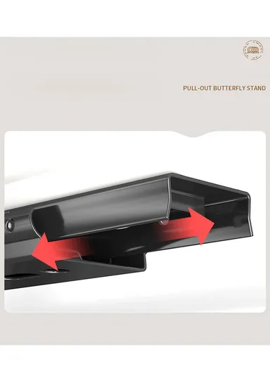 Smooth-Glide Pull-Out Cabinet Organizer with Premium Bowl Storage (L40 x W26 x H12)cm - Black