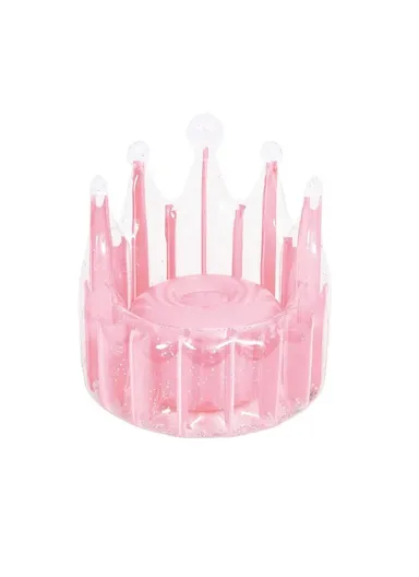 24x25cm 6+ Years Inflatable Glitter Crown Kiddie Throne For Kids 22323 - Pink