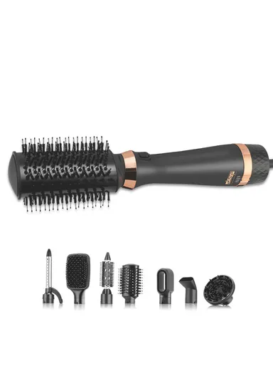 9 in-1 1200W Rotating Air Styler Hair Brush with 3 Adjustable Heat Settings &amp; 360° Rotatable Cord 50084