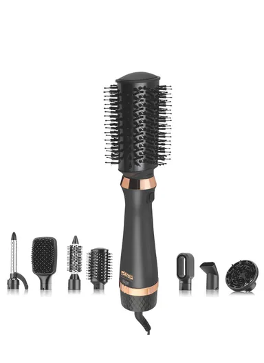 9 in-1 1200W Rotating Air Styler Hair Brush with 3 Adjustable Heat Settings &amp; 360° Rotatable Cord 50084