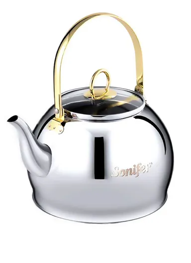 3L Stainless Steel Stovetop Kettle - Elegant Satin Finish, Induction Ready &amp; Non-Burning Handle SF-2529