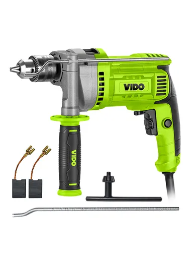 1050W 3200rpm Corded Impact Drill, Drilling Power Tool For Steel, Concrete &amp; Wood WD010221050