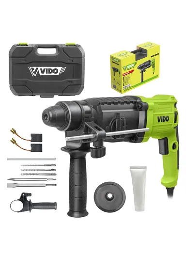 800W 1200rpm Rotary Hammer With Anti-Dust Switch &amp; Three Modes SDS-Plus Drill WD011320026