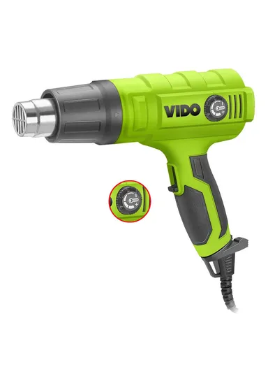 2000W 550L/min 3-Adjustable Temperature Heat Gun With Cold Air Blowing Function &amp; 4 Nozzles WD050142000