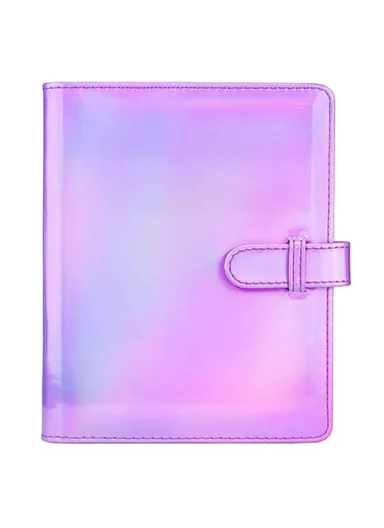 3-inch 256 Pockets Photos Storage Album PU Leather Photo Storage Book (L19.9 x W16)cm - Magic Purple