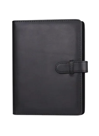 3-inch 256 Pockets Photos Storage Album PU Leather Photo Storage Book (L19.9 x W16)cm - Black