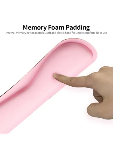 Memory Foam Keyboard Wrist Rest Pad Mouse Pad Set Keyboard Mouse Wrist Pad Cushion Anti-Slip Rubber Base - Green