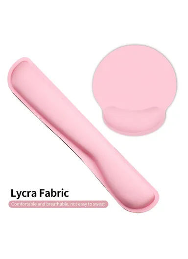 Memory Foam Keyboard Wrist Rest Pad Mouse Pad Set Keyboard Mouse Wrist Pad Cushion Anti-Slip Rubber Base - Green