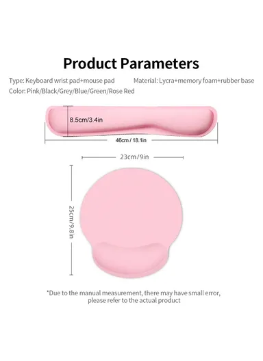 Memory Foam Keyboard Wrist Rest Pad Mouse Pad Set Keyboard Mouse Wrist Pad Cushion Anti-Slip Rubber Base - Green