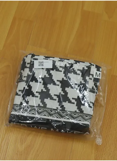 Linen &amp; Cotton Waterproof Interior Storage Quilt Bag JY020 (W60 x D24 x H40)cm-Black