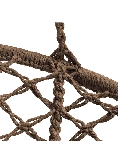 Cotton Hanging Chair Swings Comfortable Sturdy Knitted For Living Room &amp; Patio-Brown